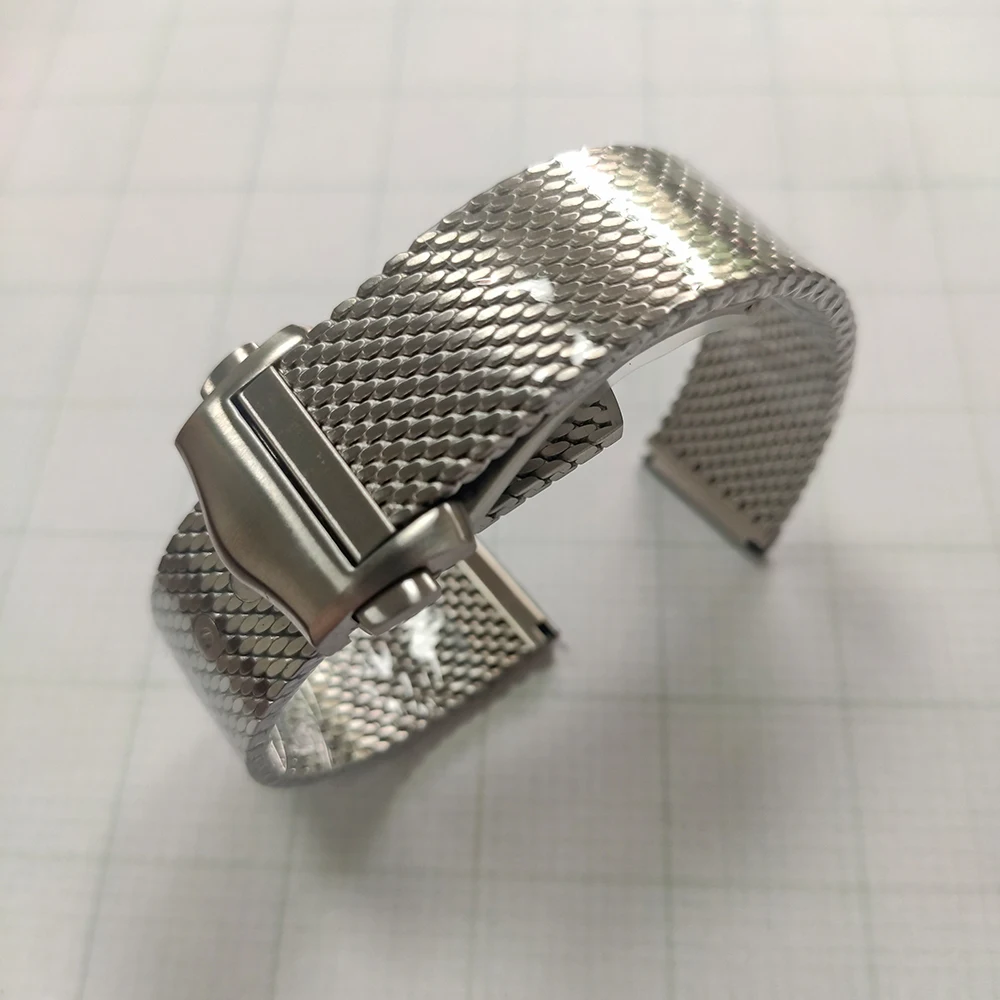 BRC- 904 Stainless Steel 20mm  Declining Mesh Interchangeable Watch Band Strap For O mega