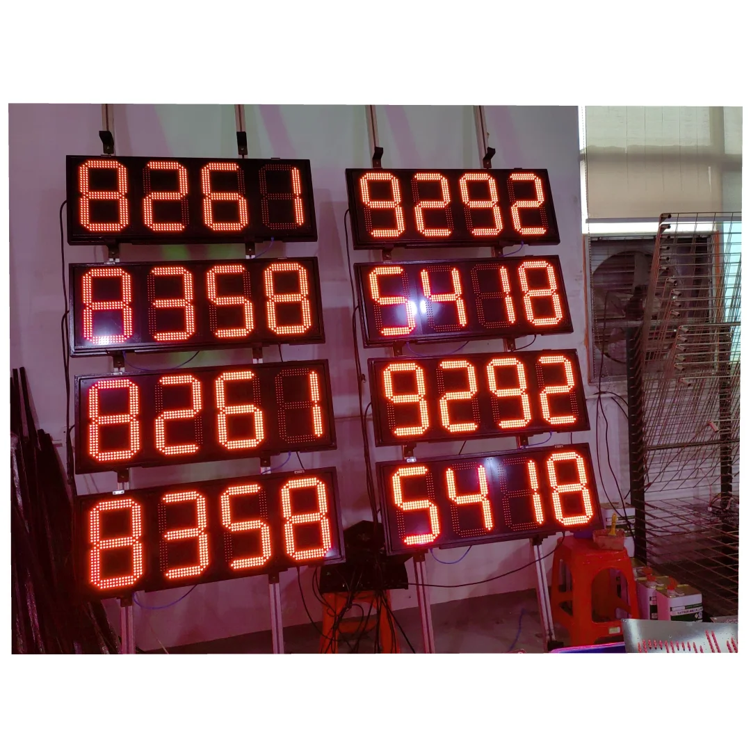 Full color outdoor waterproof  led display panel screen use gas station petrol station price signs