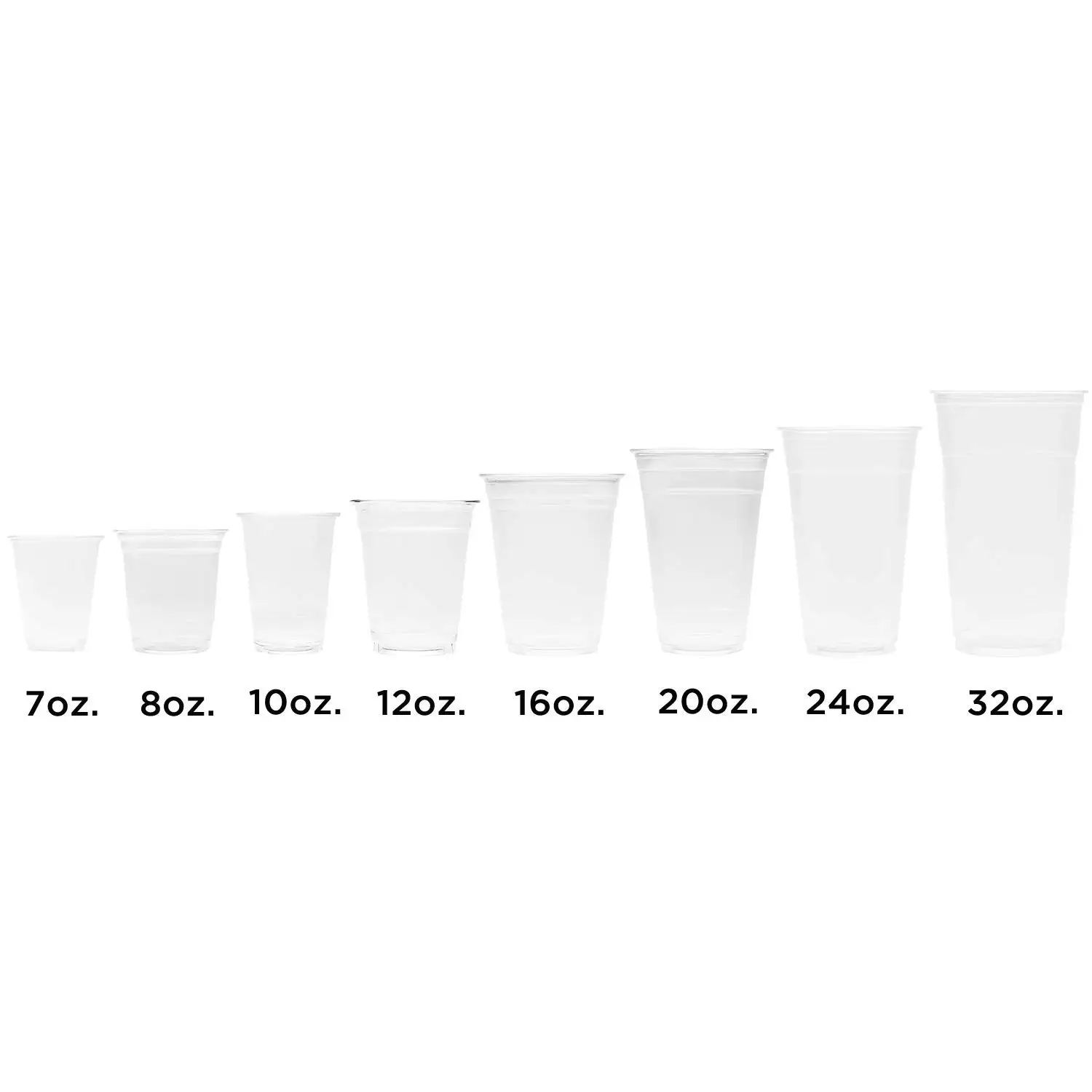 16 Oz. Plastic Clear Cups With Flat Lids Is Great For Cold Drinks Iced Coffee