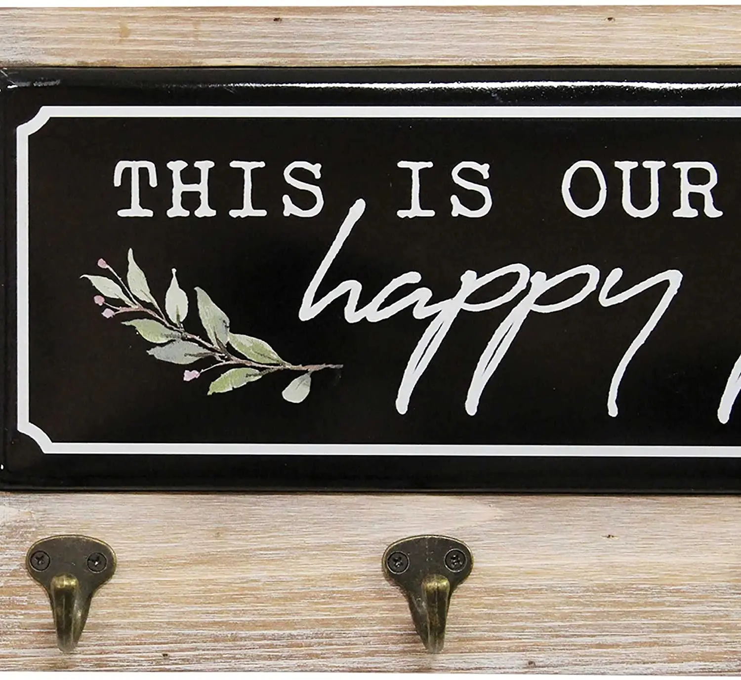 Rustic Chalkboard Style Coat Hook Rack Multi Color