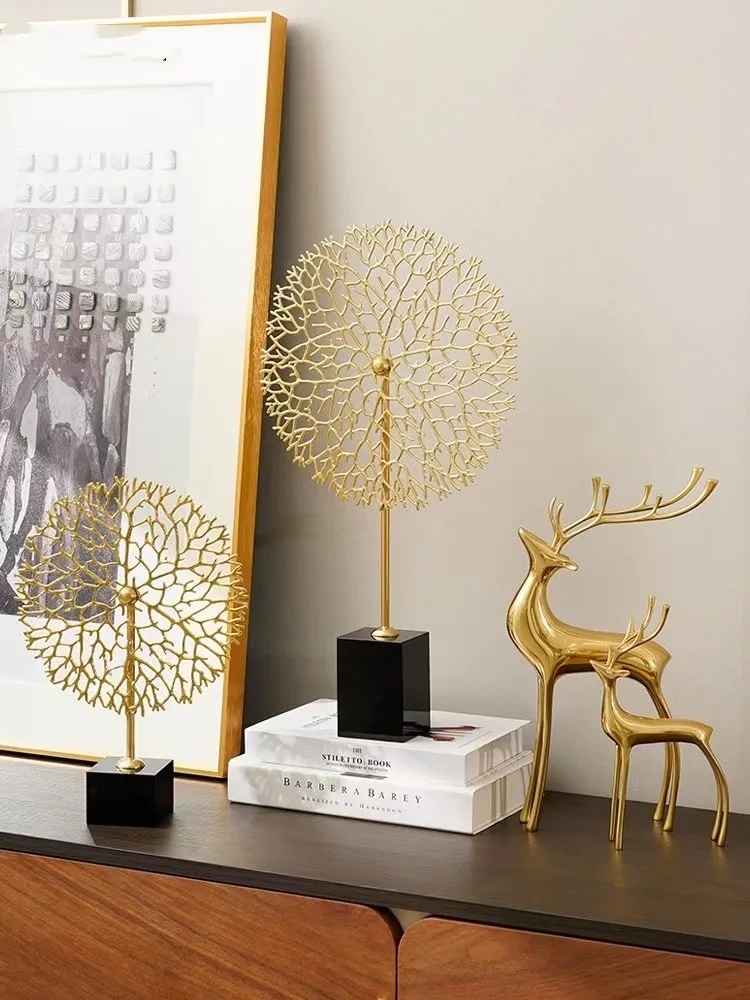 Luxury Gold Deer Home Decor Show Pieces Interior Decoration Modern Nordic Table Living Room Gold Accessories For Home