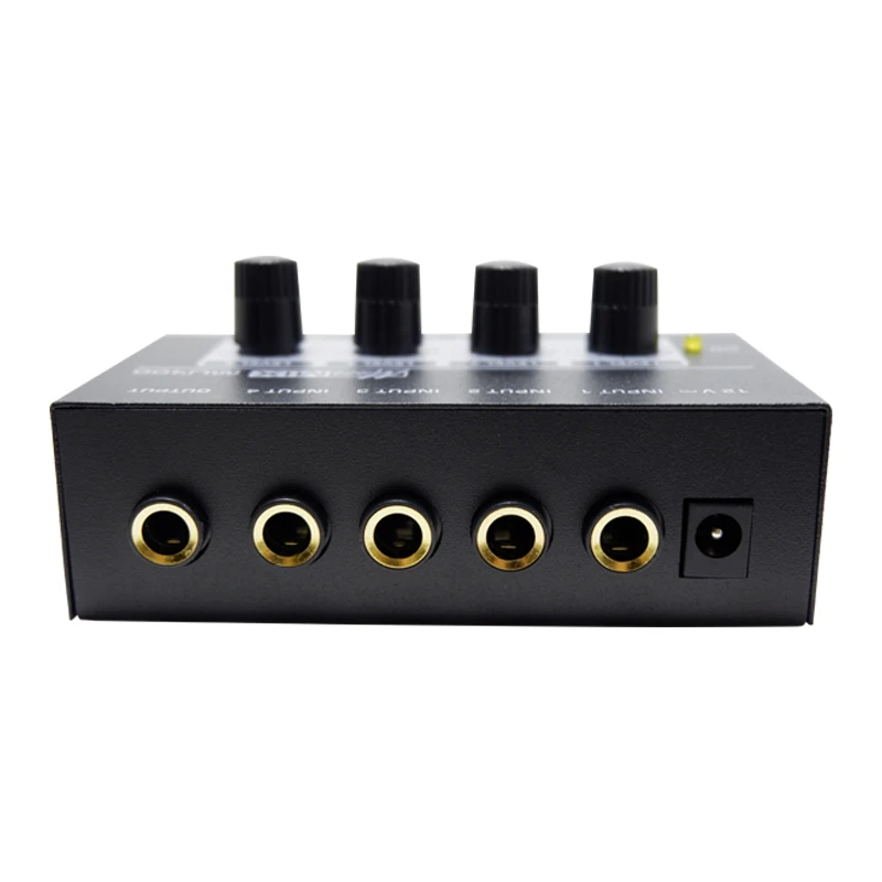 
EPXCM Wholesale MU400 Ultra Low-Noise 4-Channel Line Audio Mixer Console for Sub -Mixing Mini Audio Mixer for Small Club 
