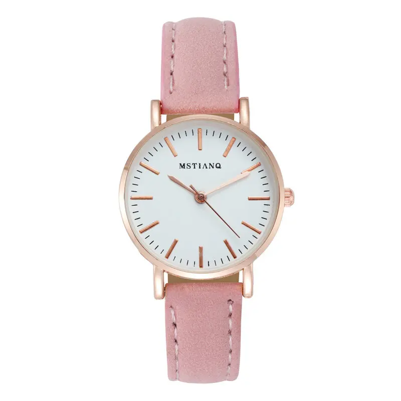 OEM Woman WATCH Simple Style Stainless Steel Watches Cheap Leather Strap Watch For Woman