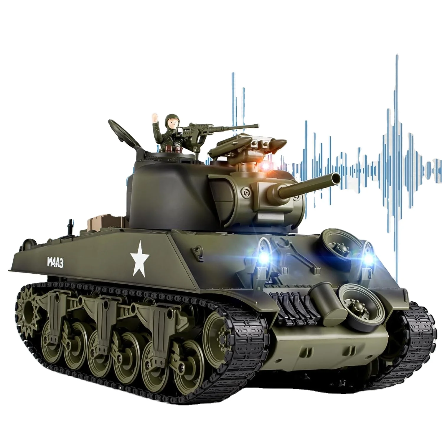 1/18 танк с дистанционным управлением 2 4 г RC US M4A3 Sherman модель военного танка вращающейся башней световой и звуковой распылитель игрушка