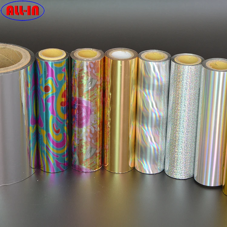 Cold Foil Roll Stamping Foil Holographic Gold Silver Foil For UV Printing or Flexo Printing For Paper