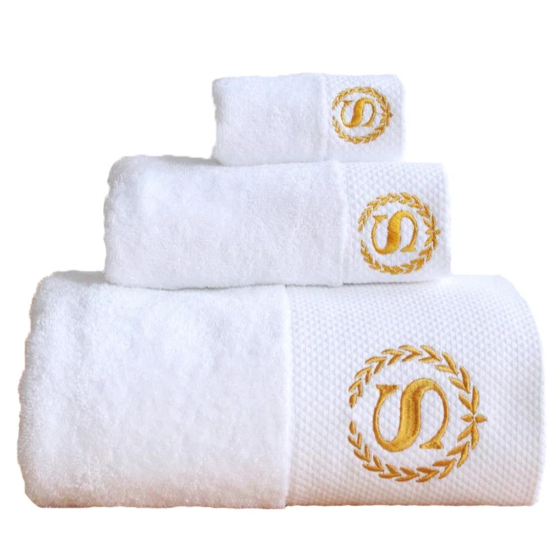 High quality soft comfortable hotel bath towels 100% cotton bath towel hotel white color hotel bath towel set