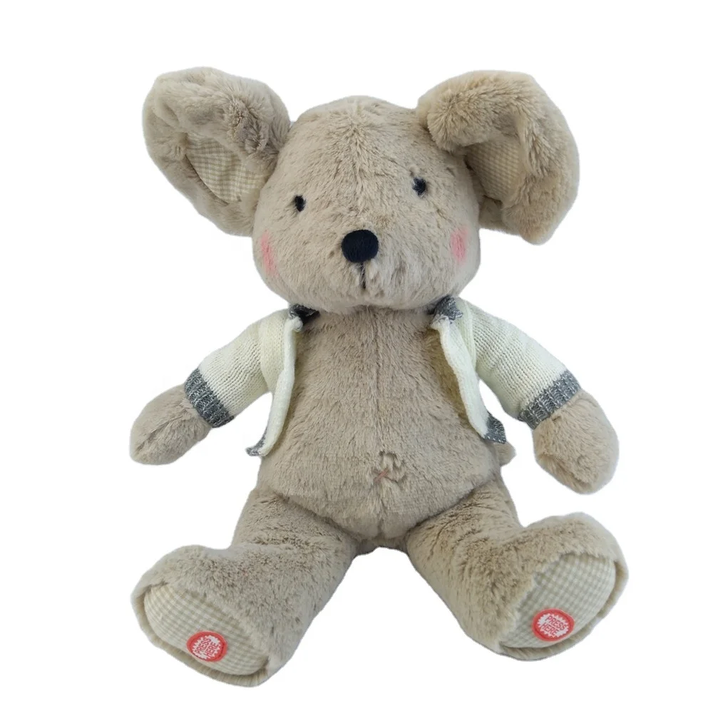Wholesale Custom High Quality Kids Play Soft Toy Mouse Stuffed Plush Mouse Animal Electronic Music Toys