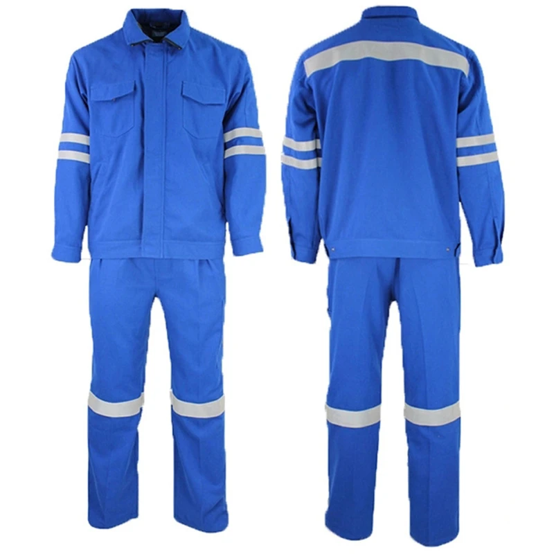 OEM Design High Visibility 100 Cotton Twill Fire Retardant Road Safety Suit One Piece Security Hi Vis Workwear Work Overalls