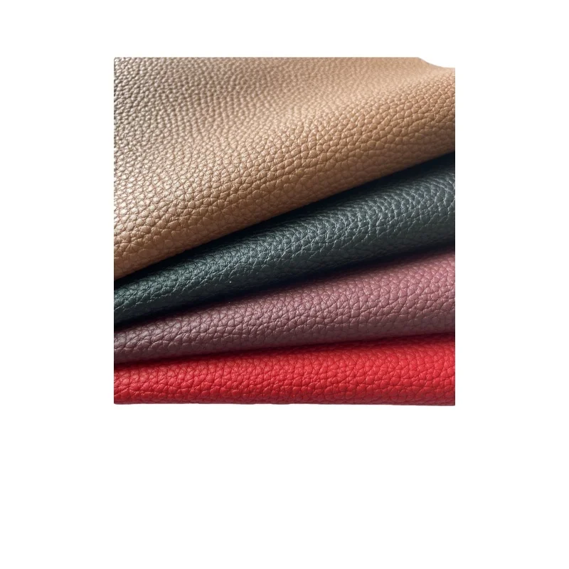 Waterproof PU Leather Fabric Microfiber litchi Grain Faux Leather Synthetic Sofa Car Seat Leather