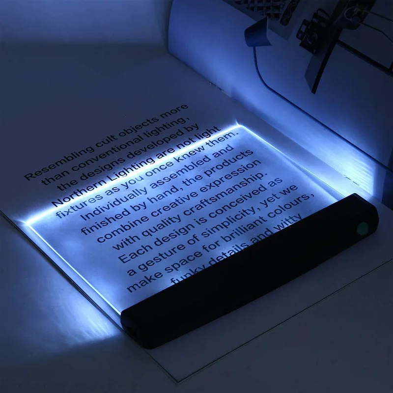 Custom AAA Battery Panel Light Portable Creative Small Reading Book Light LED Book Reading Light Lamp