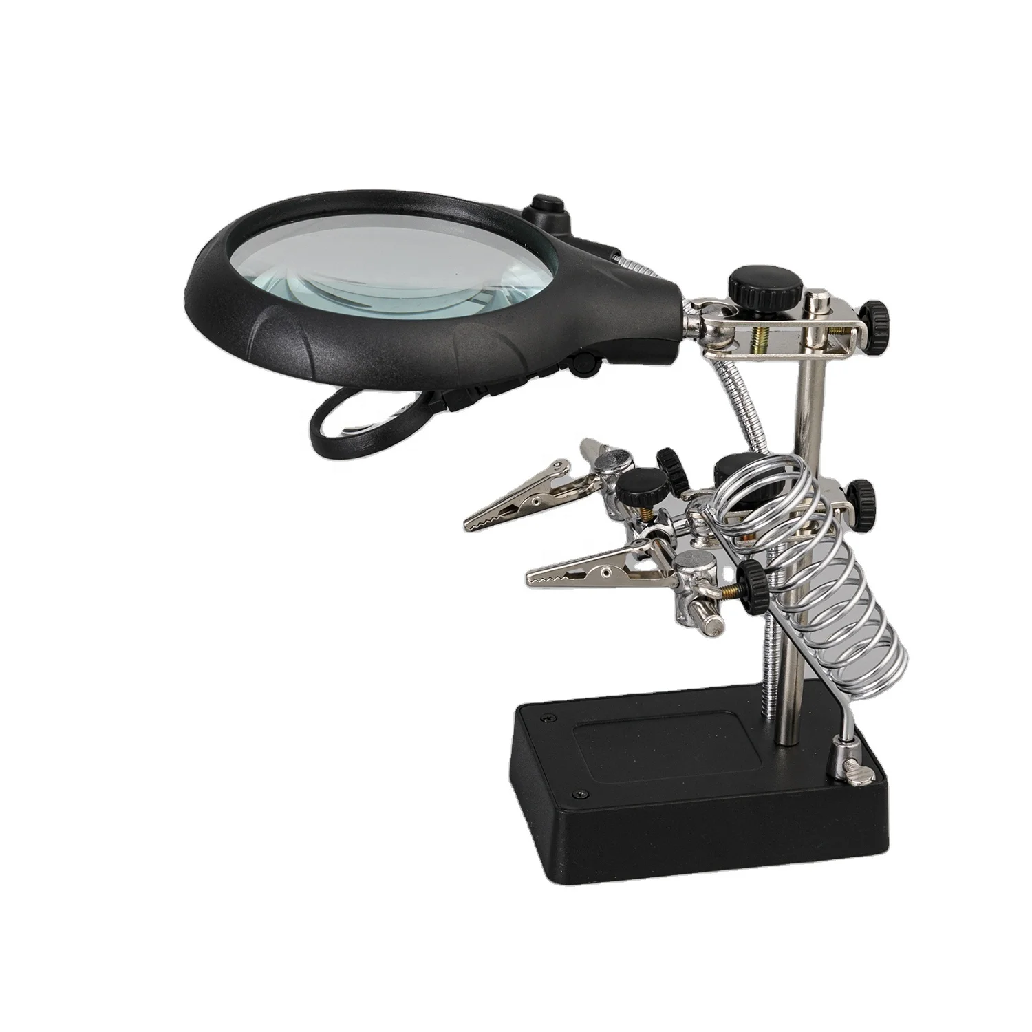 Cheap custom design MG16129-C LED desktop magnifier auxiliary clip magnifying glass