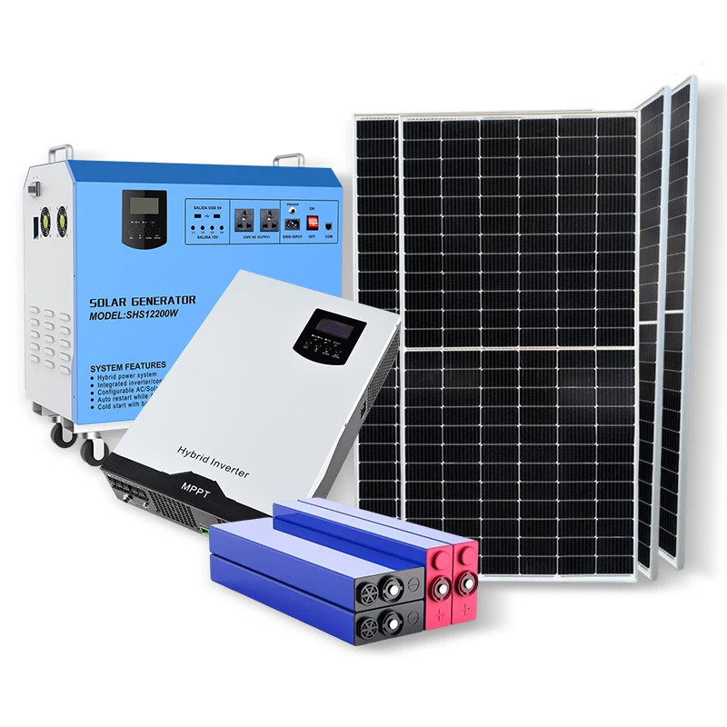 10Kw 30Kw 80Kw 100Kw Industrial  Photovoltaic Solar Power Battery Panel Hybrid Inverters Energy System Kit
