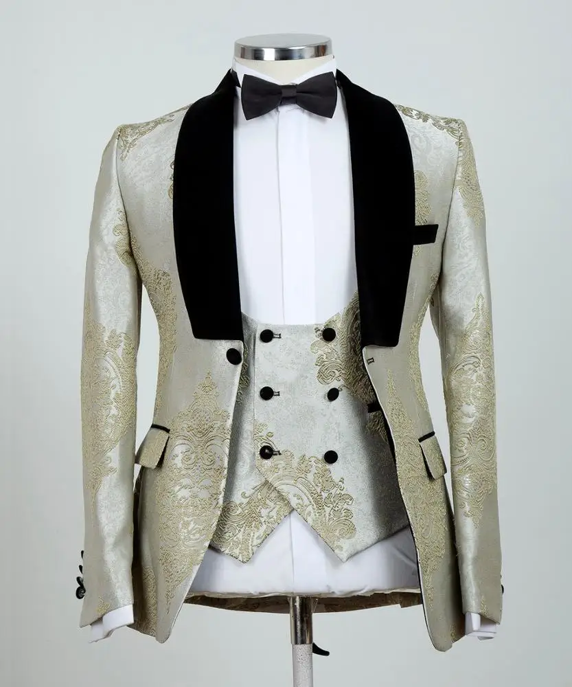 
3 Piece Ivory Tuxedo 2020 