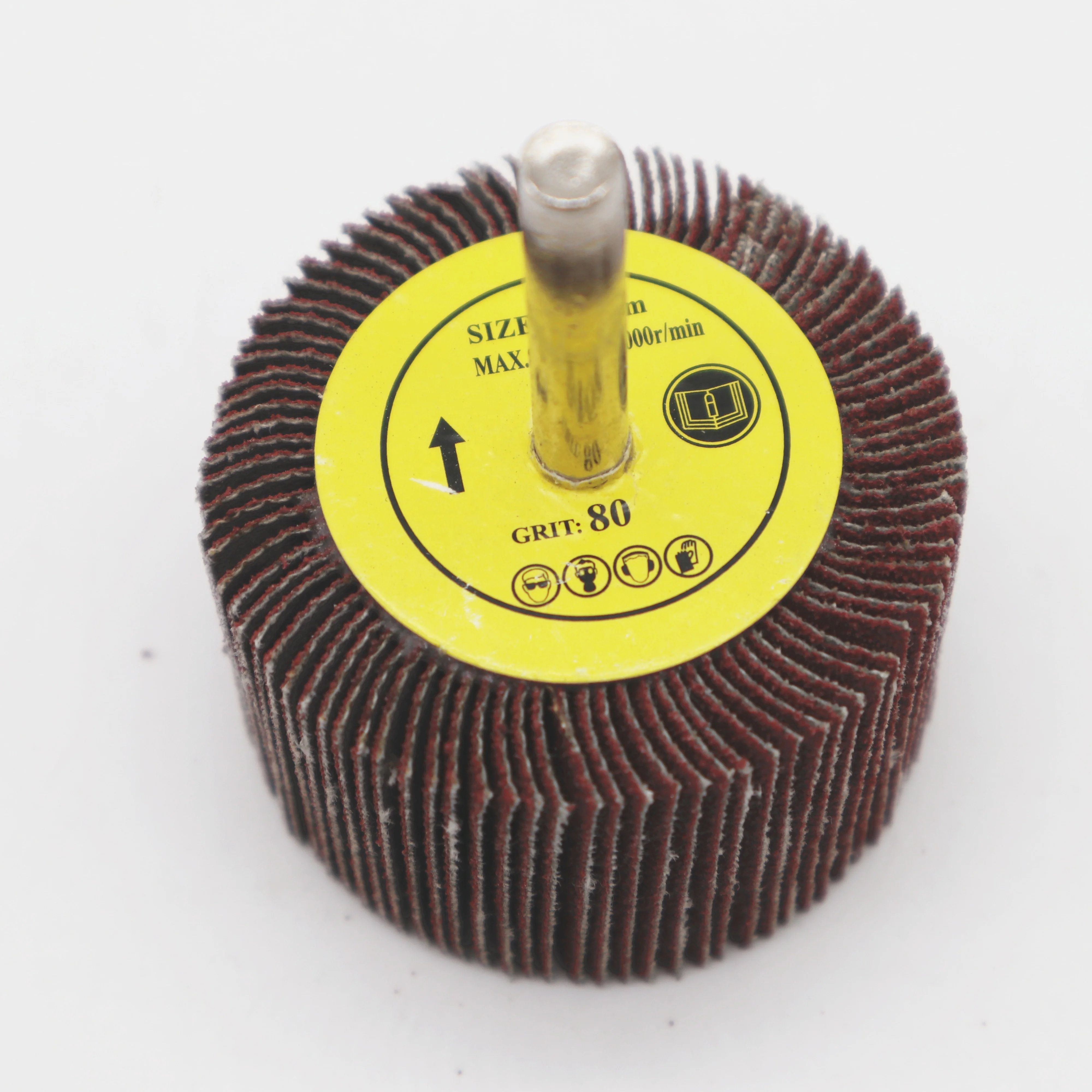 high quality flap wheel with shank flap wheel with sand paper for metal polishing