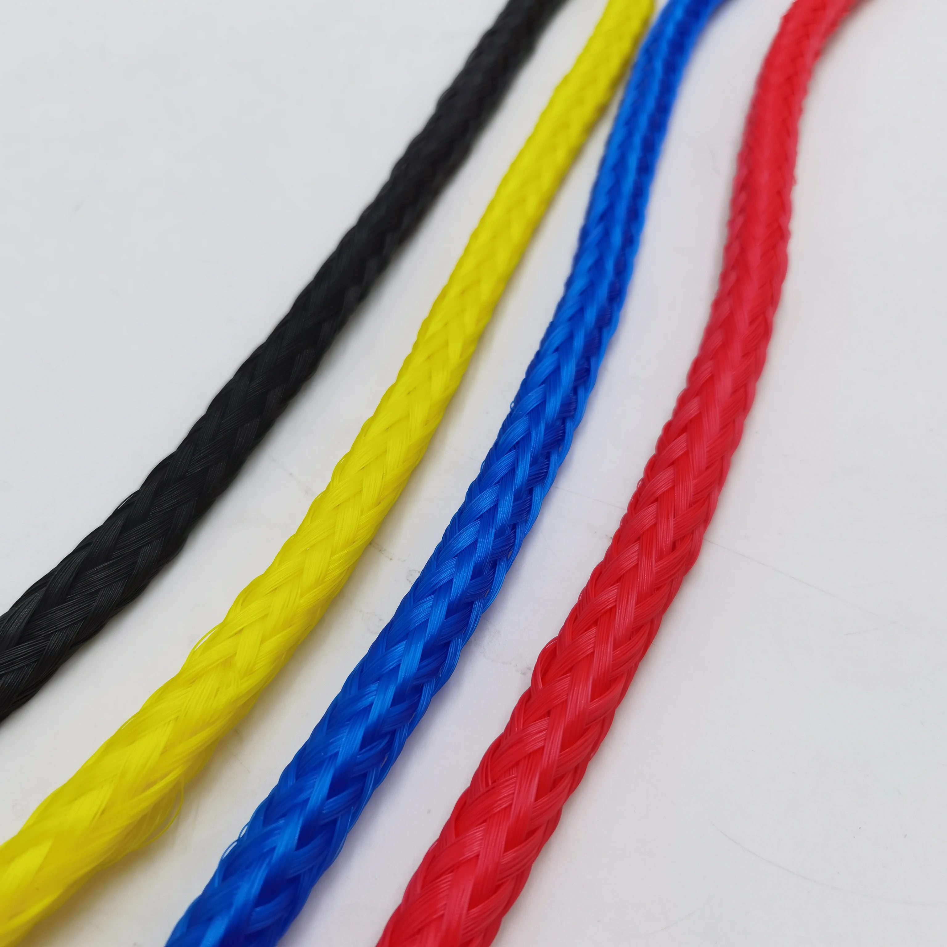 colorful 32 36 40 44 mm * 200 220 m 3 strand 16 strand braided polyethylene marine rope for fishing general packing agriculture