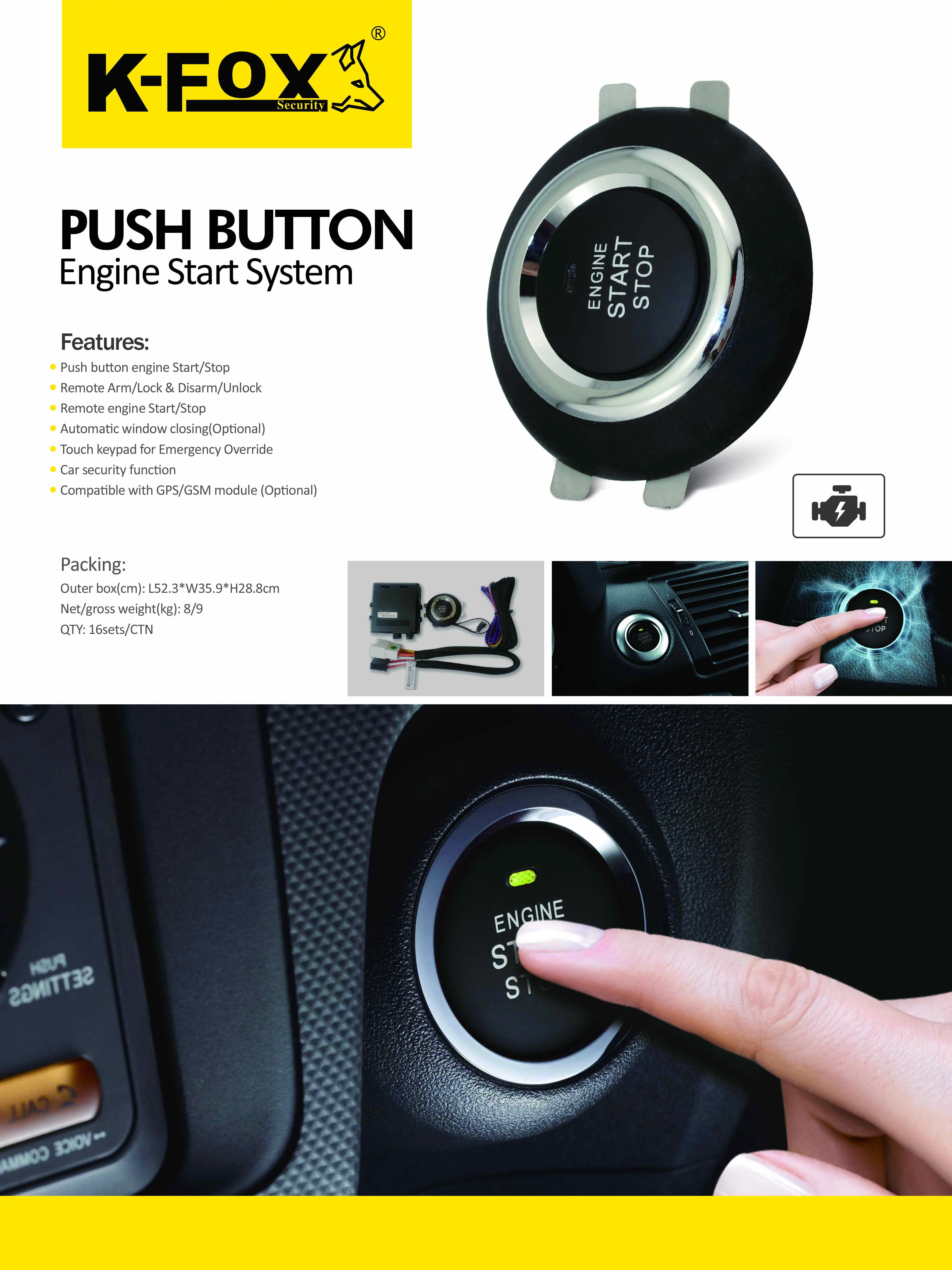 Universal Car Remote Start Stop PKE  car alarm anti-hijacking  Keyless Entry System Engine Start Stop smart key push button