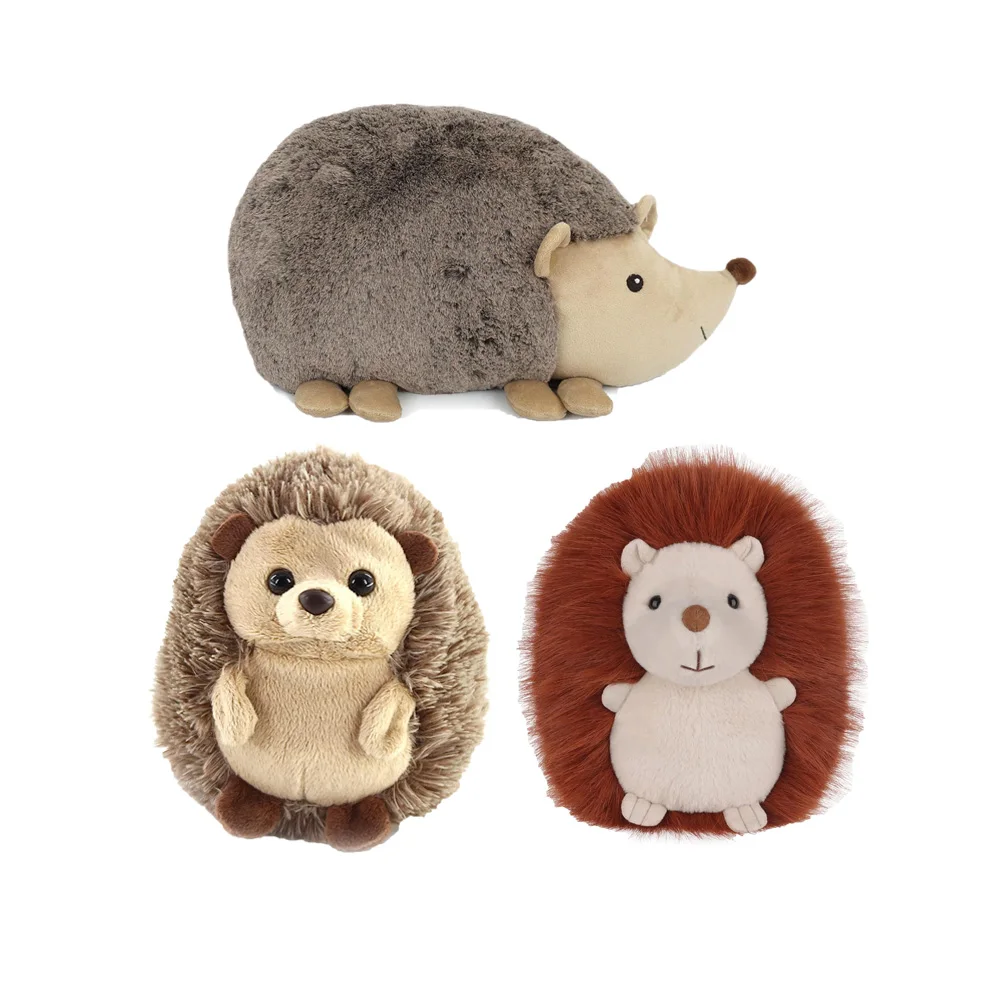 Realistic Wild Animal Stuffed Hedgehog Plush Toy Cartoon Hedgehog Soft Dolls Customized Logo Design High Quality Factory OEM ODM
