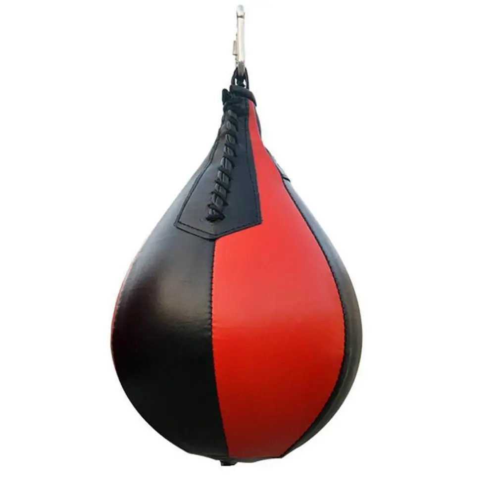 Genuine Leather Speed Ball for Boxing & MMA Training Black/Red Punching Reflex Ball by Speed Ball