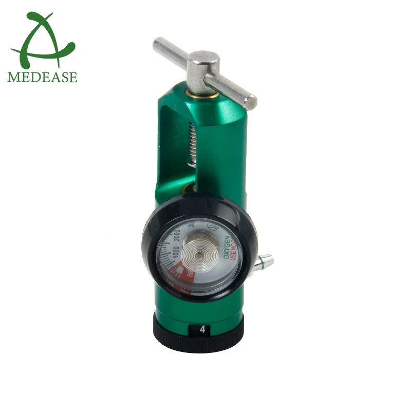 Click Style Cga870-UF Medical Oxygen Cylinder Regulator Medical Grade Cga 870 Oxygen Pressure Regulator With Diss Or Barb Outlet