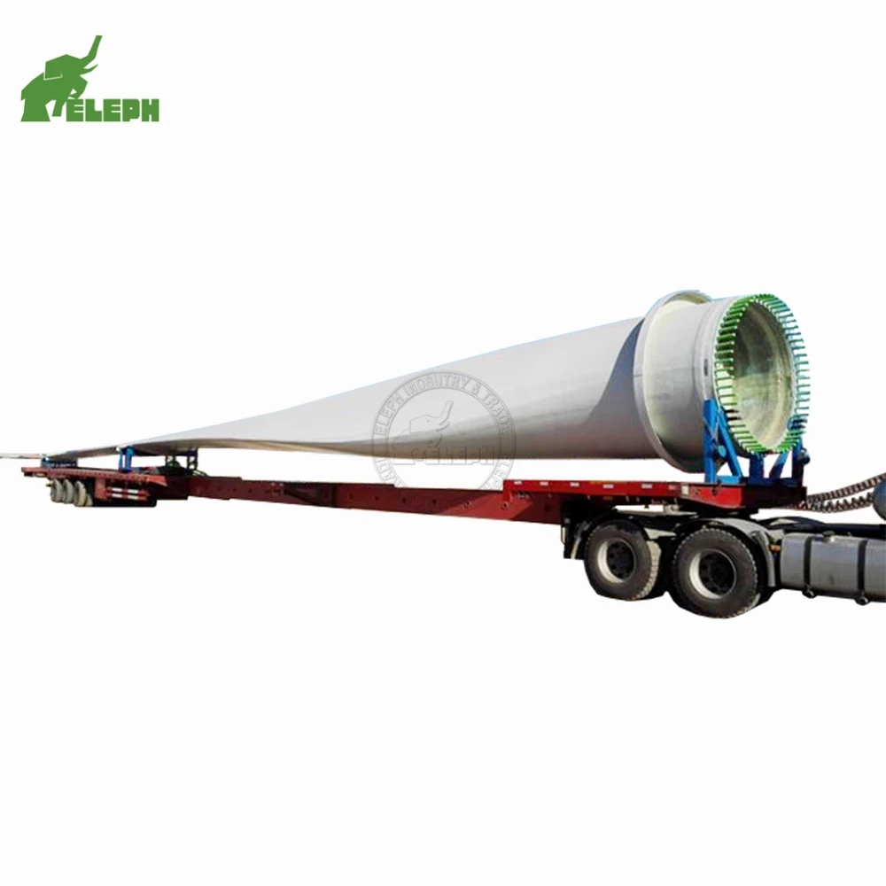 Manufacturer China Wind Adapter Semi Trailer Special Transport Wind Turbine Trailer Extendable Wind Power Blade Adapter(13)