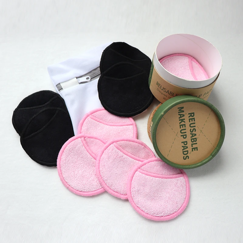 Reusable Makeup Remover Pads Cotton Zero Waste Make up Pads Organic Bamboo Makeup Remover Cleaning Face Washable Reusable Simple