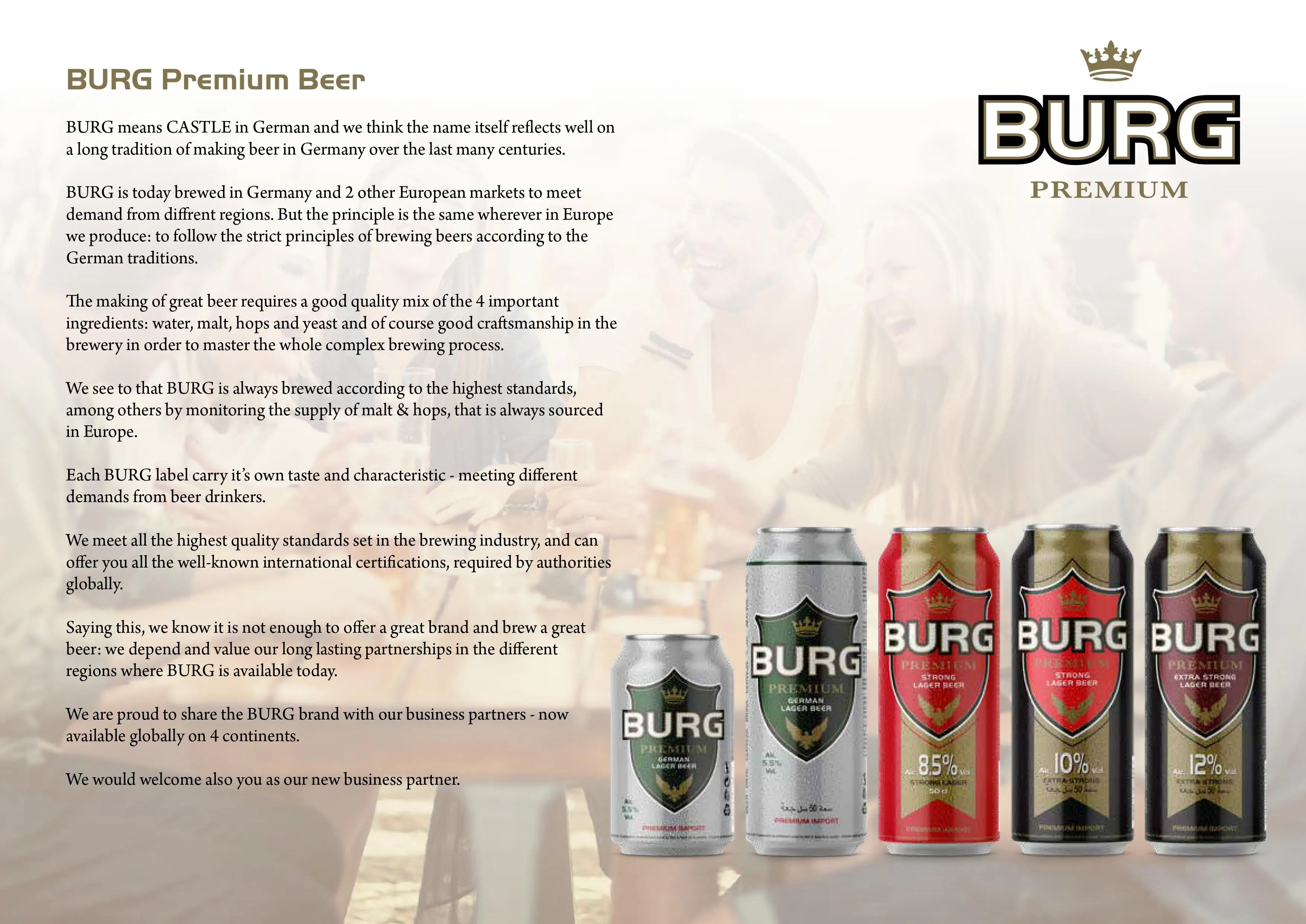 Premium German Lager Beer 12% Alcoholic Beer Drinks Wholesale Price Food And Beverage Refreshing Beer