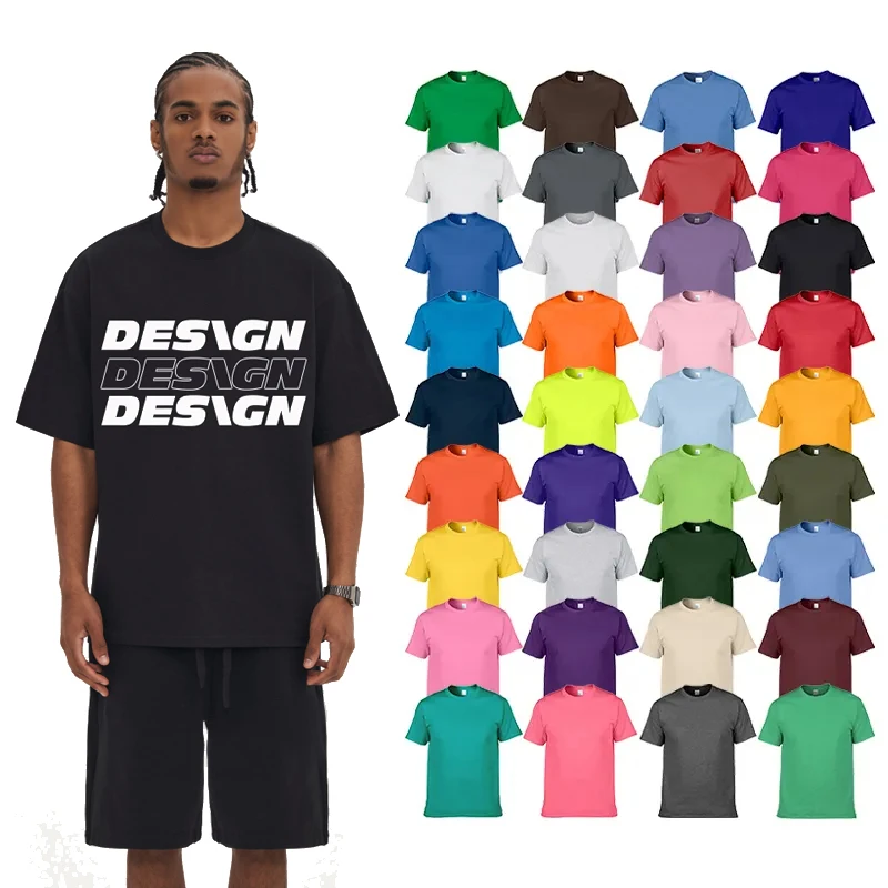 OEM ODM Mens 100% Cotton Tshirt Custom T Shirt Puff Printing Logo Unisex Graphic Short Sleeve Tees Shirt For Men Women