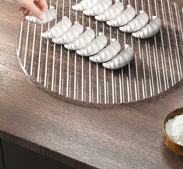 Non-stick Dumpling Wrapping Customized Sublimation Plate Glaze Flat Mesh Grill Net