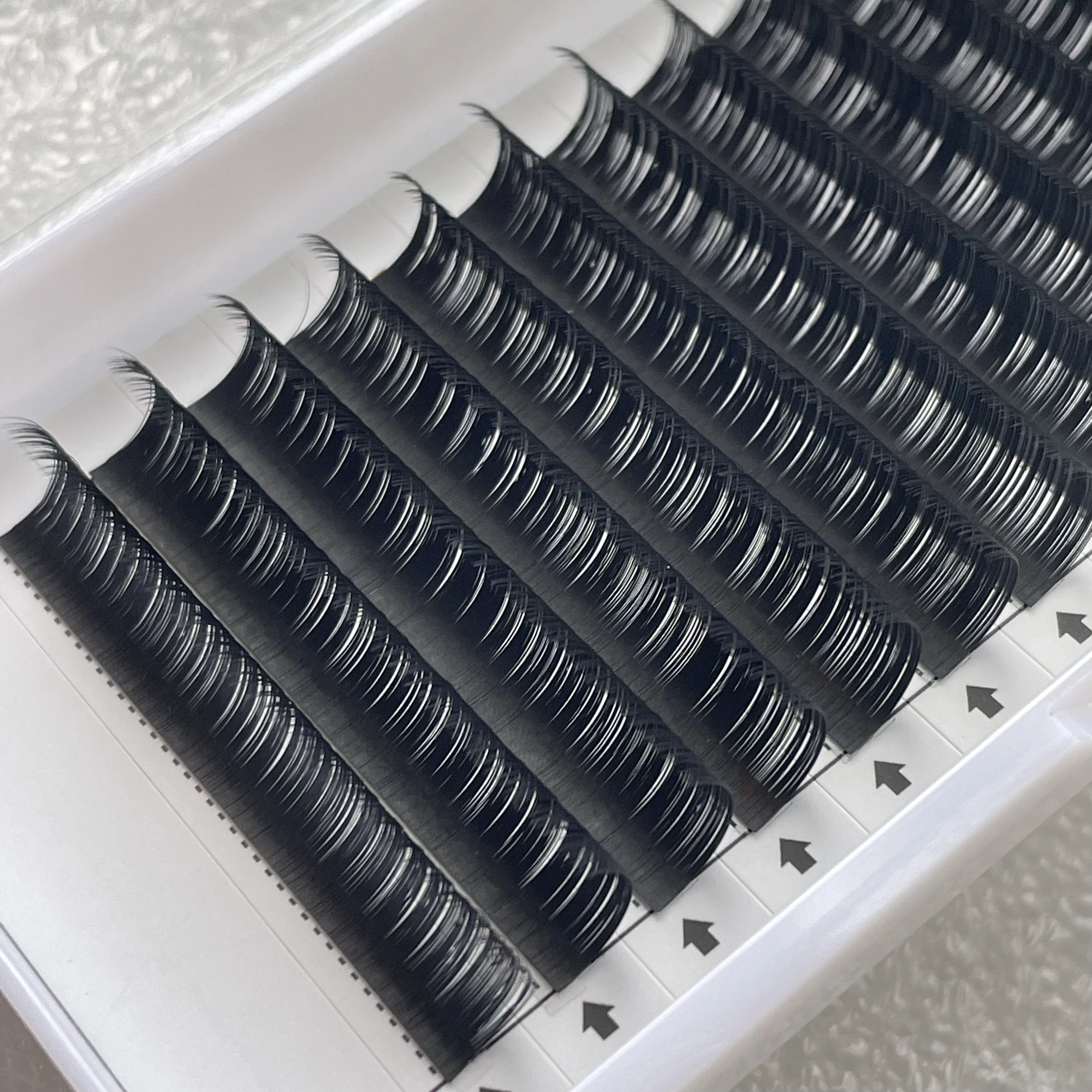 Korea PBT fiber individual eyelash extension J/B/C/CC/D/DD/L/M curl russian volume individual mink lash extensions