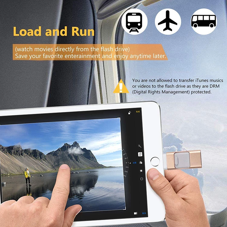  Металлический флеш-накопитель Usb 3 в 1 для мобильного телефона Otg 0 128 ГБ iphone