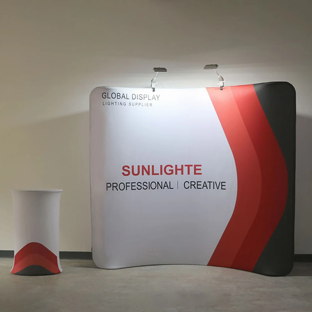 FEAMONT Trade Show Light Wholesale Aluminum Clip Led Light Exhibition Arm Profile Booth Light Banner Display Stand LED Spotlight