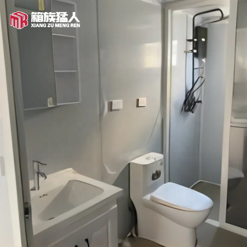 Modern 20ft Container Home Factory Price Hotel Pod Chassis Camping Mobile Tiny Home on Wheels Trailer Bathroom Apartment Use