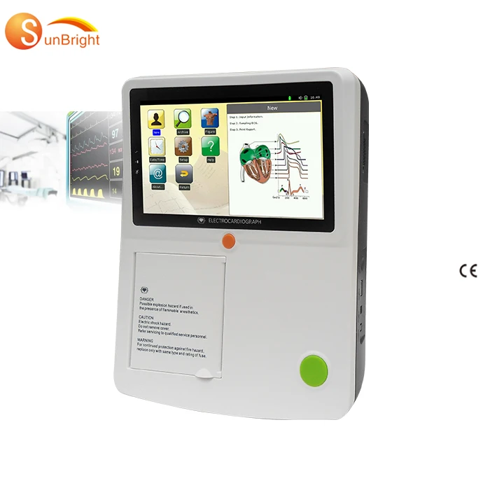 Medical Electrocardiogram 3 channel 12 leads ECG Machine SUN-6031
