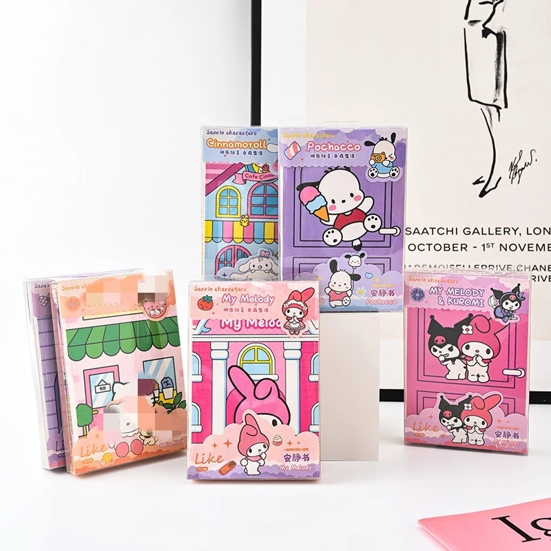 Оптовая продажа Тихая книга с мультяшным Mymelody kuromi детская ручной работы игрушка «сделай свой»