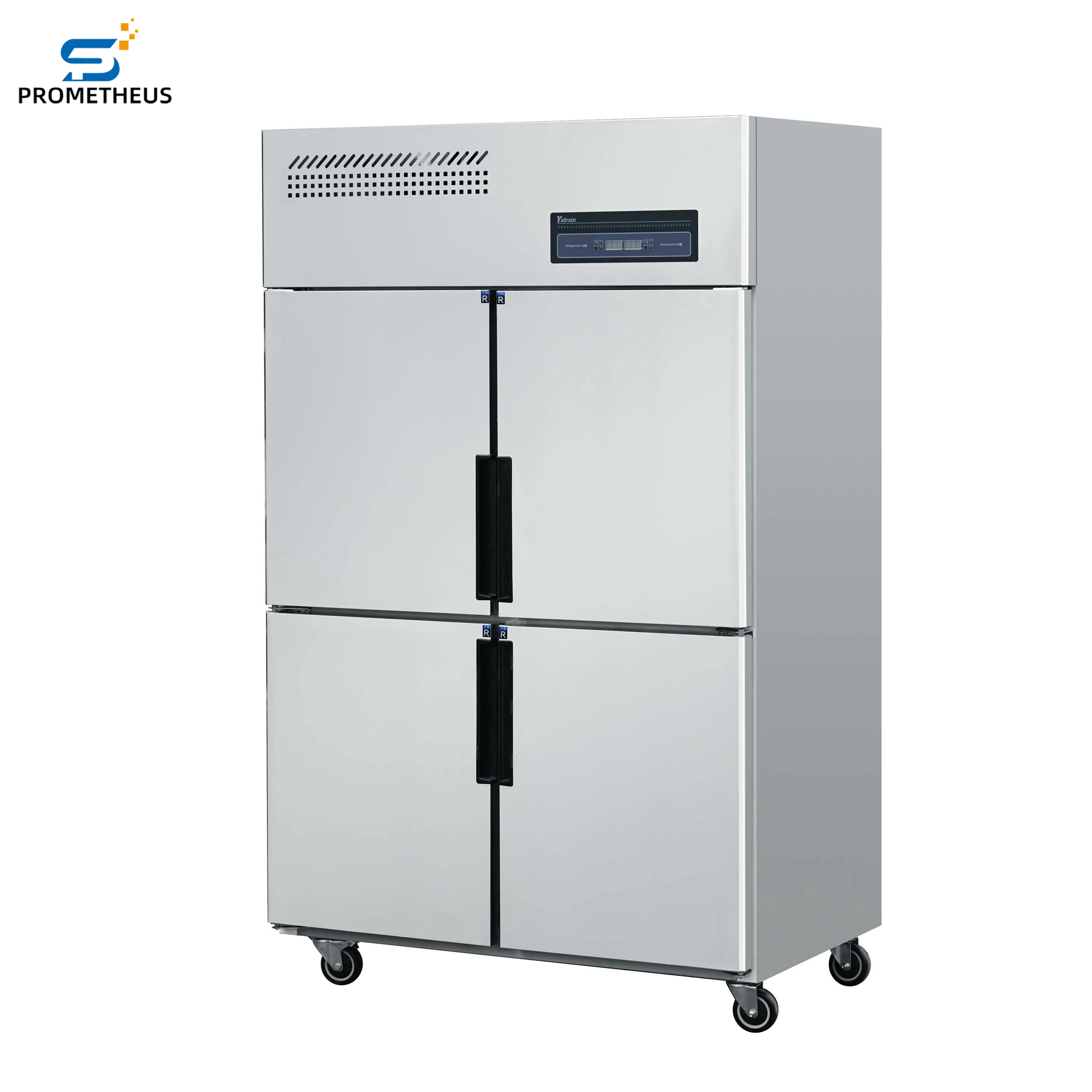High Quality 6 Doors Commercial Freezers Refrigerator 201 Stainless Steel Refrigeration Equipment