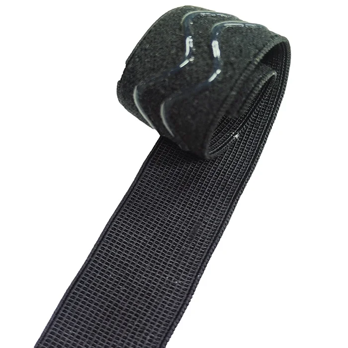 Cycling wear anti-slip nylon wave silicone  gripper elastic sports protection anti-slip tape