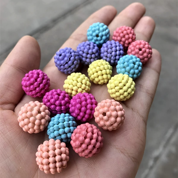 Carmine color  Various Size Fruit Ball Beads for decoration