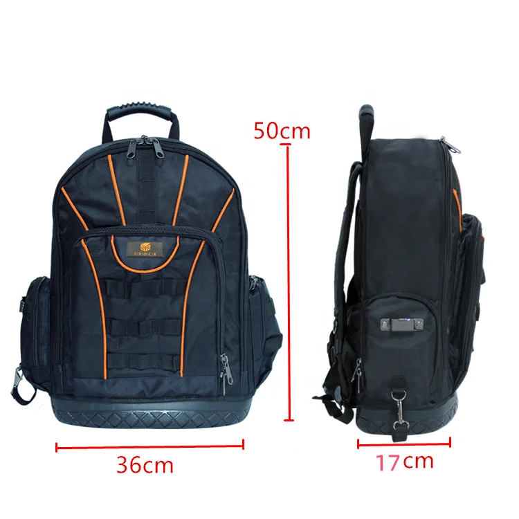 Latest Design Multi-Purpose Function Durable Hard Base Custom Heavy Duty Electricians Tool Bag Backpack