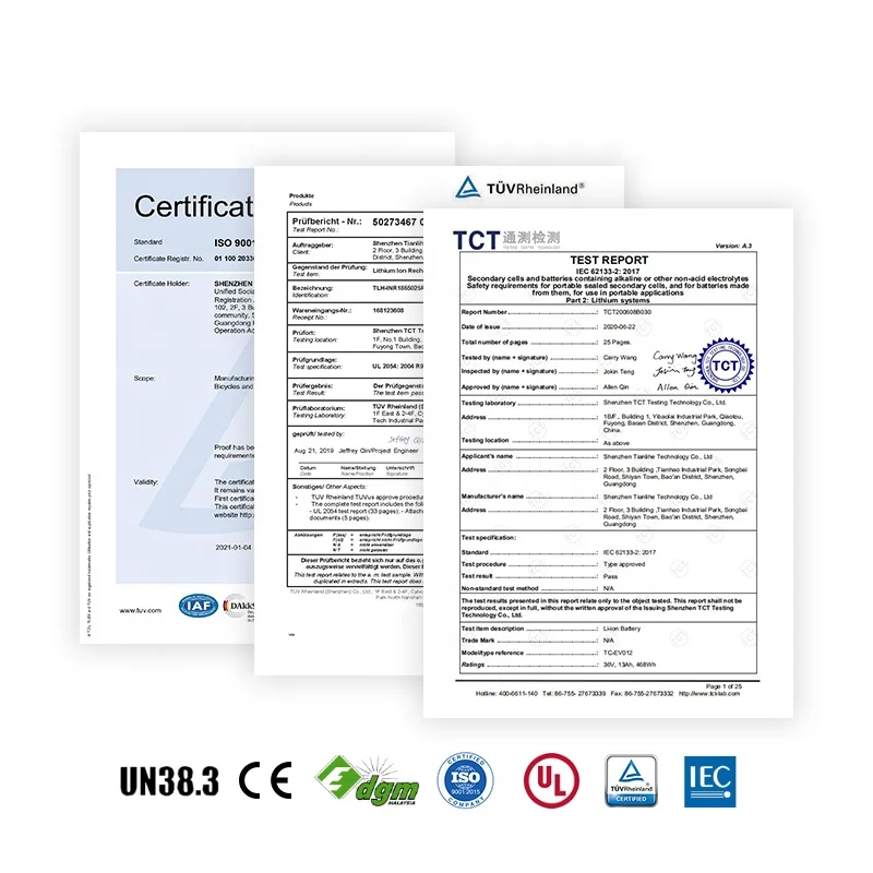 Factory Direct OEM 48 36 24 12 Volt 10Ah 20Ah 30Ah Battery Rechargeable 12V