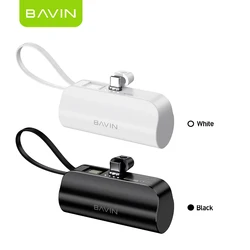 BAVIN Custom High Quality 5000MAH Portable Mini Outdoor Travel Cell Mobile Phone Power Bank with USB Cable