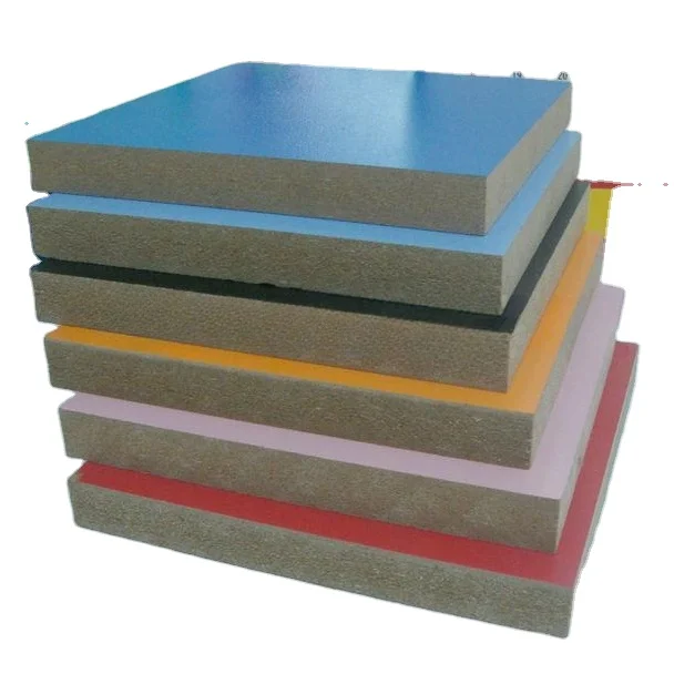 18 mm waterproof Double faces various colours melamine film mdf sheet for furniture