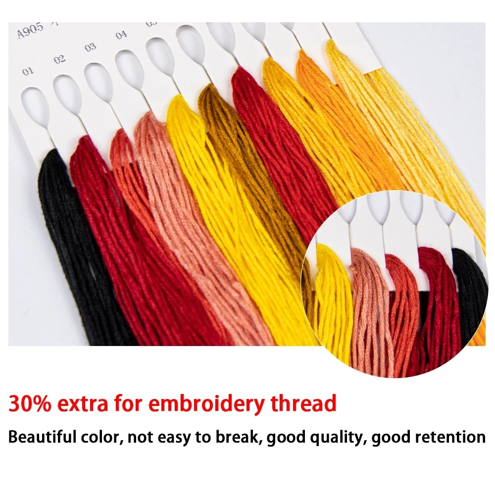 VANJUU 11CT Printed Canvas counted Hand thread embroidery cute Mona Lisa Cross Stitch Kit