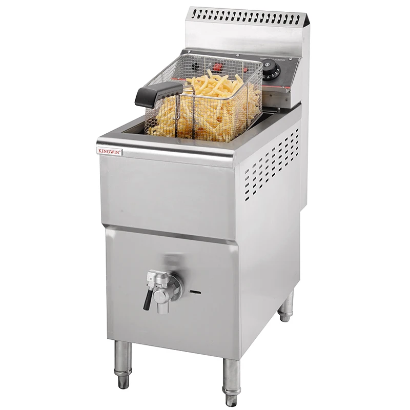 Горячая Распродажа, коммерческая газовая фритюрница с двойным резервуаром