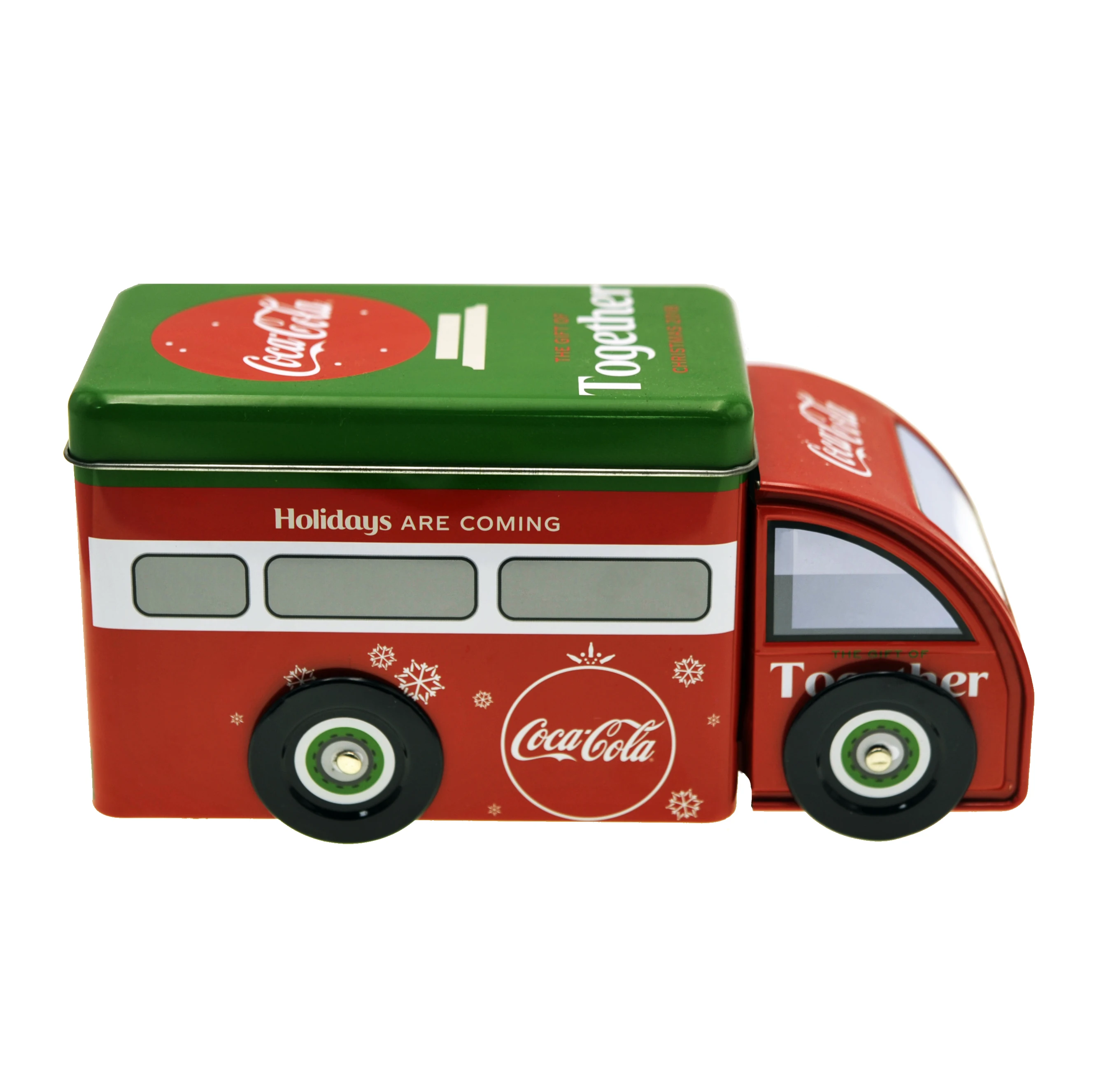 Cute Food Grade Car Shape Tin Box For Sweets Packing Truck Tin Can Printing Customized