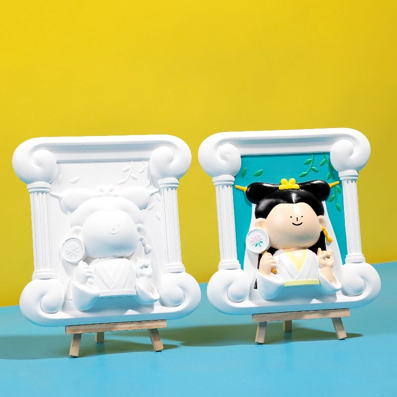 new plaster crafts painting kids drawing toy 2024,figures model doll diy 3d coloring handmade arts education toy kit,child gift