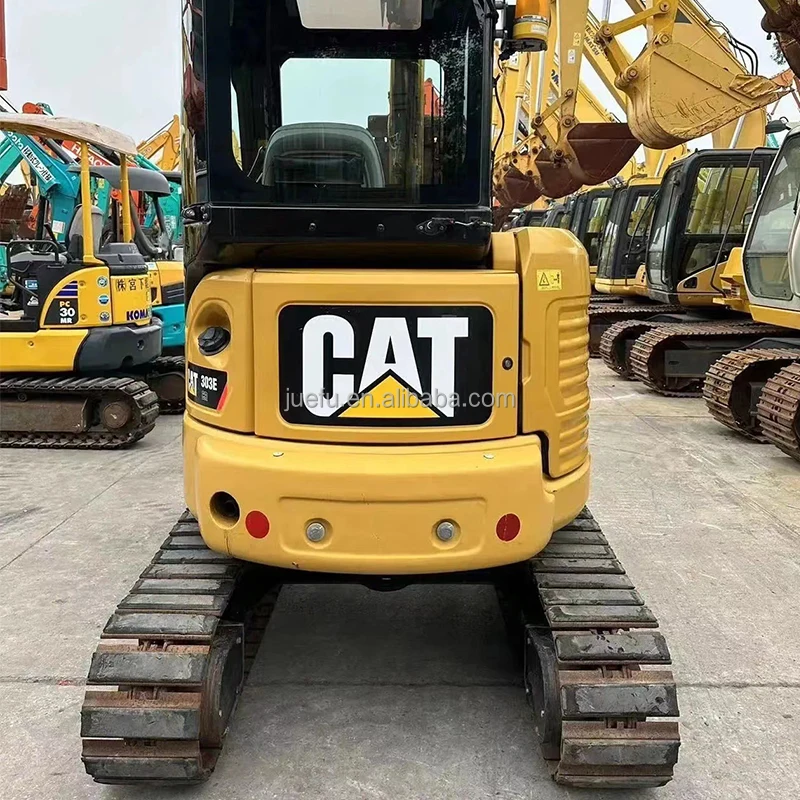 JUEFU free shipping Used crawler digger CAT303E 3 tons digger Engine Model Cat C1.1T Engine Power mini Used excavator For sale