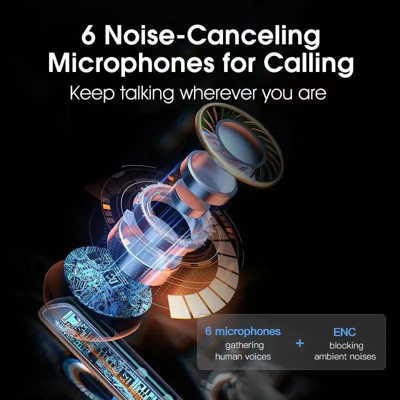 Long battery life audifonos QCY MeloBuds HT05 ANC Noise cancelling earbuds Sports Gaming Headset wireless TWS earphone headphone