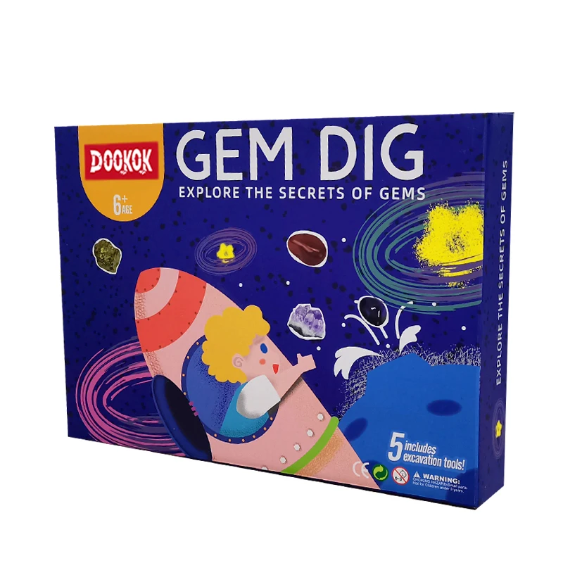 K6607 Wholesale Educational Toy Child Excavation Gem Dig Kit Science Kits