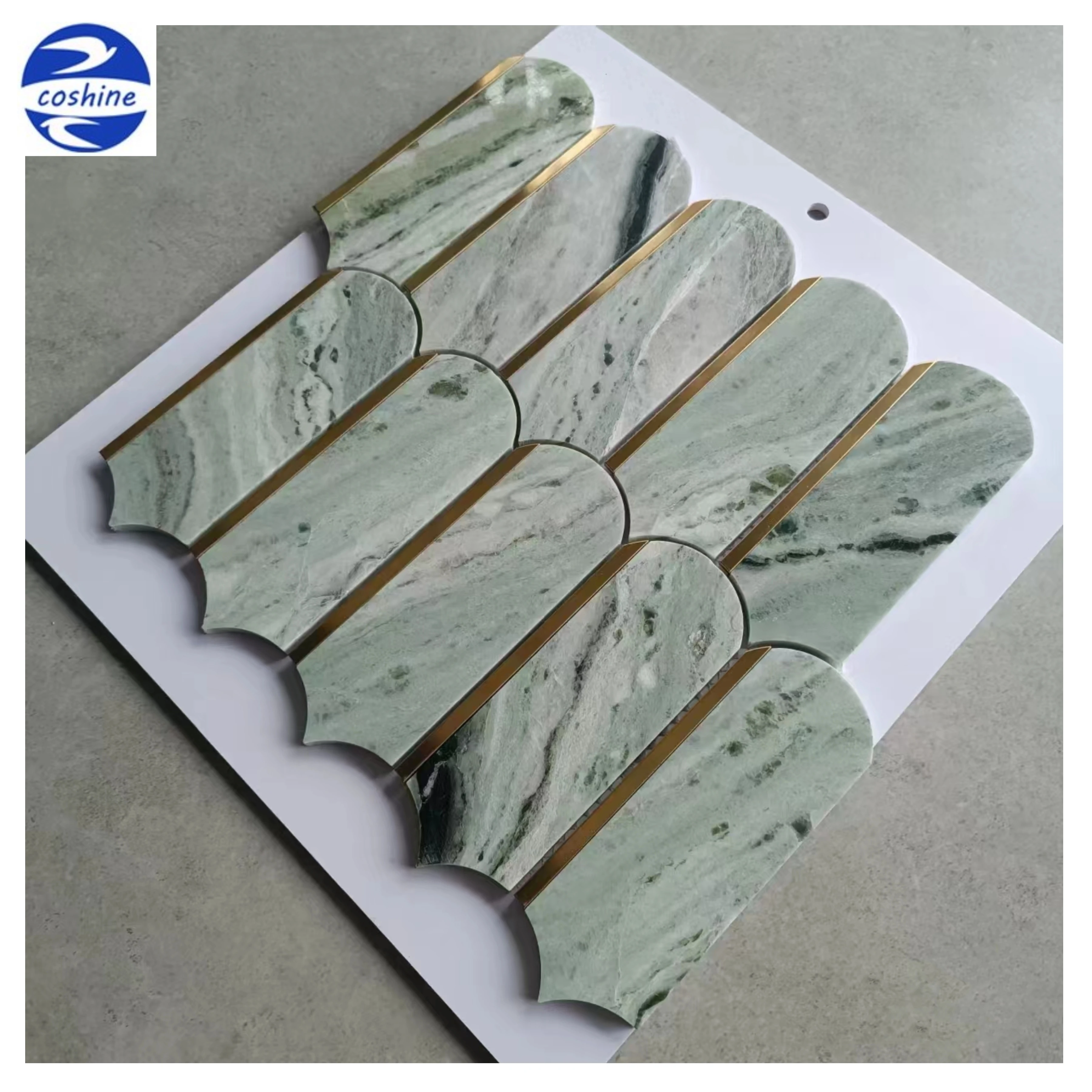 Natural Beautiful Exotic Green Marble Tile Slab Stone With Veins For Indoor Outdoor Hotel Villa Garden Wall Panel Flooring Tiles