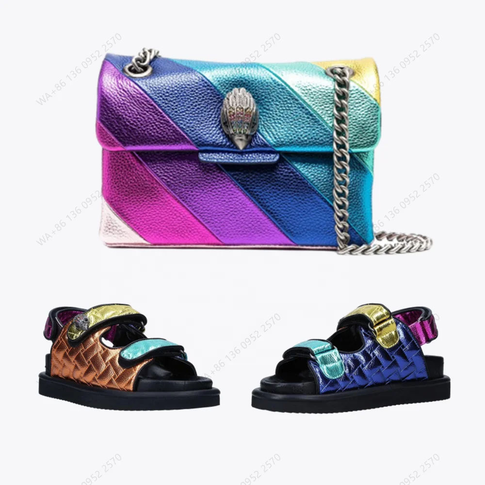 Горячая Распродажа Kurt Geiger London сумка Kensington полосатая через плечо (все цвета радуги) дизайнерские женские сумки известных брендов